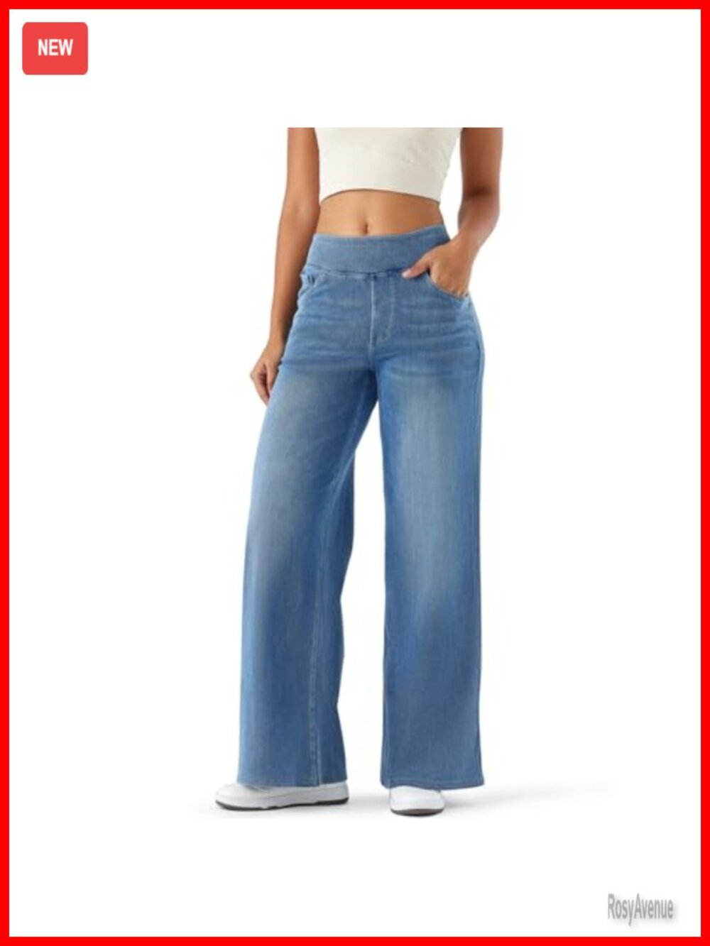 High Rise Wide Leg Pull On Stretch Jeggings Palazzo Pants